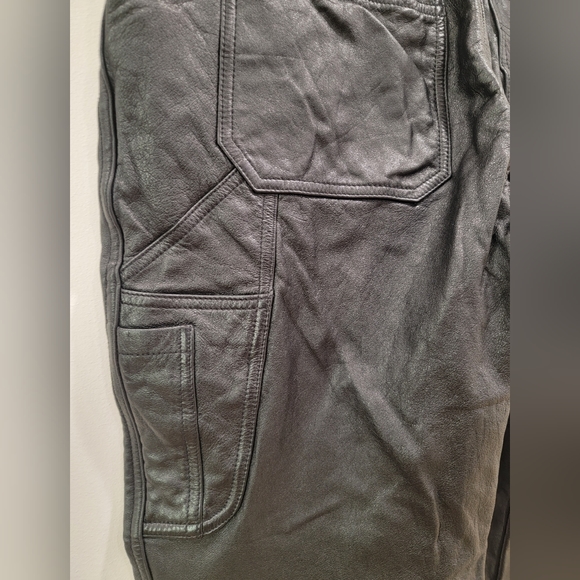 Wilsons Leather Pants Women's 34 Black Casual Lined Cargo Pocket Pants - Picture 4 of 9